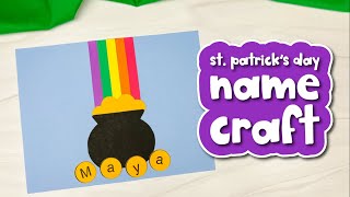 St  Patrick's Day Name Craft For Kids