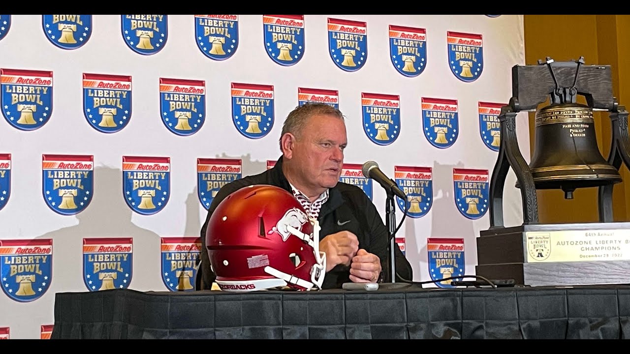 Arkansas Coach Sam Pittman Raves About Lance Leipold And Kansas - YouTube