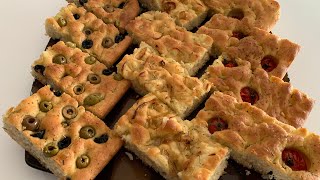 فوكاتشا الإيطاليا#Focaccia italiana soffice#مكاين ماسهل طريقة و مكونات/السريع السهل والبسيط مع لبنى