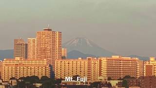 今日のベランダからの風景と富士山　2020年6月20日