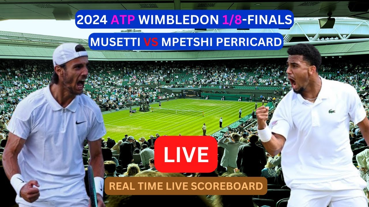 Lorenzo Musetti Vs Giovanni Mpetshi Perricard LIVE Score UPDATE 2024 ...