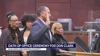 New District 5 Commissioner Don Clark takes oath of office