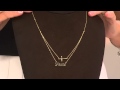 14K Gold Faith & Cross Double Strand Adjustable Necklace with Antonella Nester