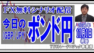 【毎日毎朝更新】今日のポンド円 予想 [ 2021年11月1日(月)]｜勝ち組FXトレーダーを育成するYWCトレードロジック事業部（若尾 裕二）｜