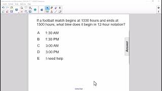 F1 Maths 24 hour Clocks Q27