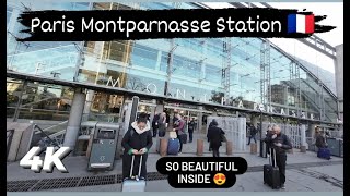 Paris Montparnasse Station - Walking Tour - 4K