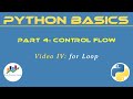 [P4/4] Python For Loop | Python Control Flow | Python Basics | Python Beginners