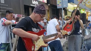 【再見菜亍~最後第二夜】現場直播hkbuskingjuly28Sat@旺角行人專用區.AH LAM and his band #dhui