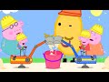 Peppa and George Drive Real Diggers | Peppa Pig Official Family Kids Cartoon