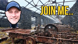 Exploring a mysterious ABANDONED Slate Mine!