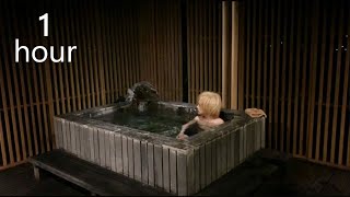 【Kiryuin】1 hour video of a free-flowing open-air bath for healing and a good night's sleep