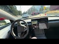 tesla model 3 2024 fsd v12.5.2 and a blocked road