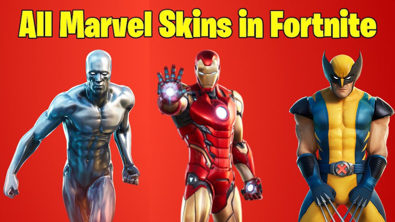 All Marvel Skins In Fortnite Chapter 2 Season 4 - YouTube