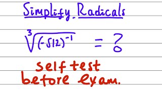Simplify radicals // 3√-512^-1