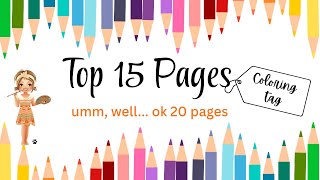 My top 15 coloring pages | adult coloring tag