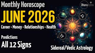 June 2026 Vedic Astrology Horoscope | Jupiter Exalted in Cancer + Saraswati Yoga | All 12 Signs