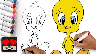 How To Draw Tweety Bird | Easy Tutorial For Kids