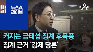 커지는 금태섭 징계 후폭풍…징계 근거 ‘강제 당론’ | 뉴스A 라이브