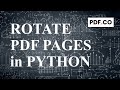 Rotate PDF Pages in Python using PDF.co Web API