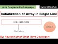 Initialization of Array in Single line | Java Programming Language | Java