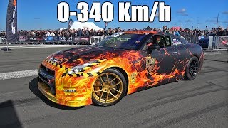 1600HP Nissan GT-R R35 GTT Lucifer GoshaTurboTech 0-340 km/h