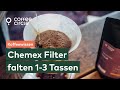 Wie falte ich Chemex Papierfilter richtig? (1 bis 3 Tassen)