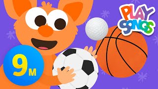 Ball Songs for Kids ⚽⚾🏀🏈 + More Nursery Rhymes & Kids Songs - Throw the Ball | Playsongs
