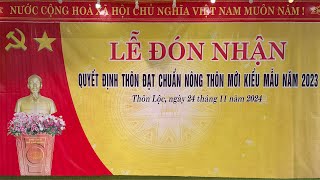 Lễ đón nhận QĐ công nhận NTM kiểu mẫu năm 2023 thôn Lộc xã Mỹ Thuận TP Nam Đinh