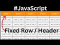 How to Create a Fixed Table Row in HTML Using JavaScript - Make the Selected Table Row Sticky in JS