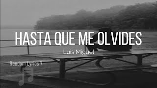 Luis Miguel - Hasta Que Me Olvides (Lyrics)