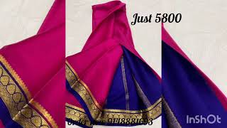 Mysore Pure Crepe Silk saree with silk mark/65gm/5800 #9148881693 #crepe #mysoresilksareesatlowprice