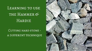 Cutting hard stones with the Roman mosaic hammer and hardie