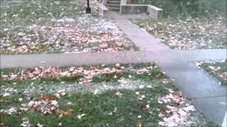 First Snow and Sleet of the Season at Purdue
