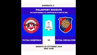 Futsal Shqiponja 6-3 Equipo Futsal Crevalcore Highlights - 3' giornata di serie C1 2024/25