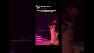 Brandy Abruptly Ends Her Show After Not Feeling Well
