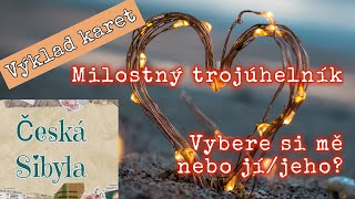 Milostný trojúhelník ⚠: Vybere si mě nebo jí/jeho?- nadčasový výklad karet 💘💖💥❓