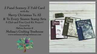 3-Panel Scenery Z Fold Card - A Club & Free Card Kit Project!