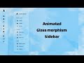 create Animated Glassmorphism sidebar using HTML & CSS