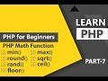 How to use PHP Math Functions -  pi(), min(), min(), abs(), sqrt(), round(), rand(), ceil(), floor()