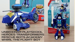 Playskool Heroes Transformers Rescue Bots Academy Whirl the Flight-Bot UNBOXING !!!!