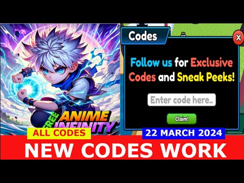 *NEW CODES* [UPD 11] Free Anime Infinity Simulator ROBLOX ALL CODES MARCH 22, 2024