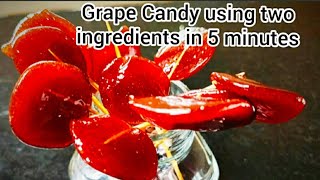 മുന്തിരി ഉണ്ടോ കോലു മിഠായി ഉണ്ടാക്കിയാലോ||Grape Candy using two ingredients in 5 minutes||