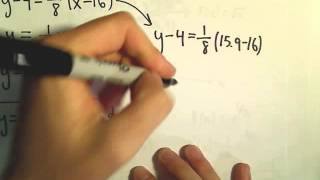 Linear / Tangent Line Approximation for Square Root Function