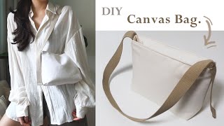 DIY / canvas bag, shoulder bag, tote bag sewing tutorial / sewing for beginnersㅣs.sand