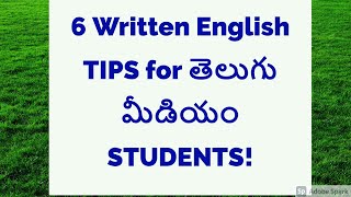 Written English Tips || Easy English through Telugu