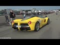 crazy 950hp ferrari laferrari start up loud revs accelerations and powerslides