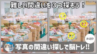 『間違い探し』写真で脳トレ！ #489 「スーパーの店内」「バラの咲く季節」「サボテンの花」【高難易度】｜Find the difference game in photos