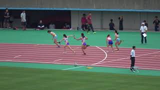 女4x100mR 予4組　福岡県学年別中部ブロック予選