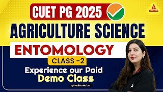 CUET PG 2025 | Agriculture Science Entomology Demo Class 2 | By Pratibha Ma’am