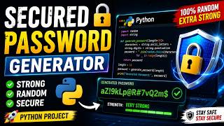 Generate Secure Passwords Using Python 🔐 | Beginner Project #pythontutorial #pythonprogramming